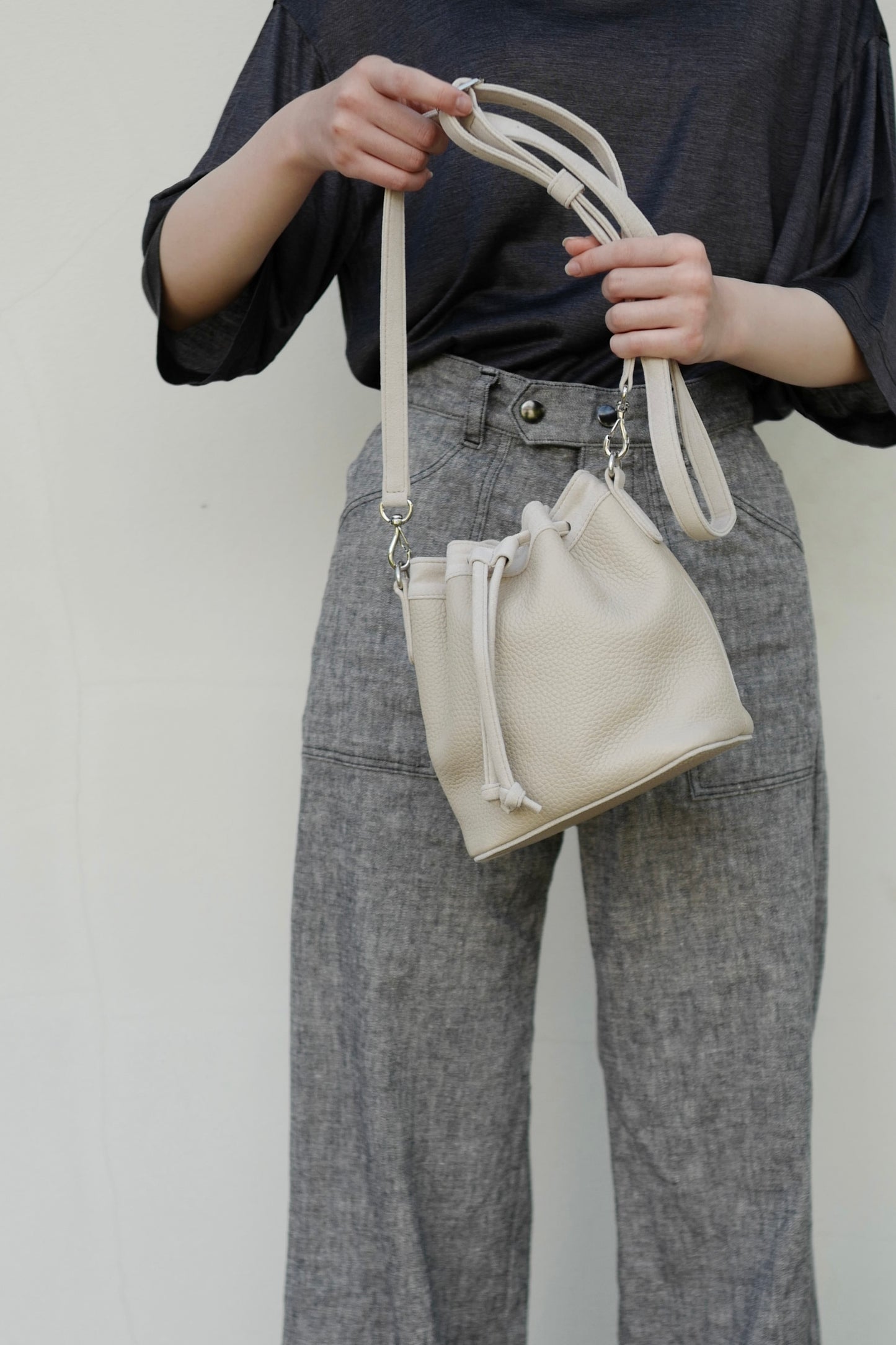 Drawstring Bag Leather
