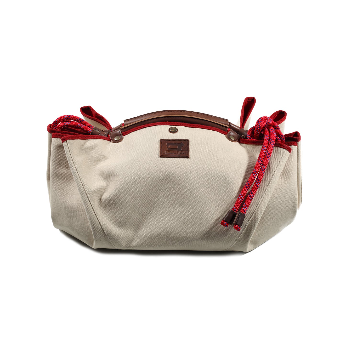 Circle Bag 100 Beige×Red