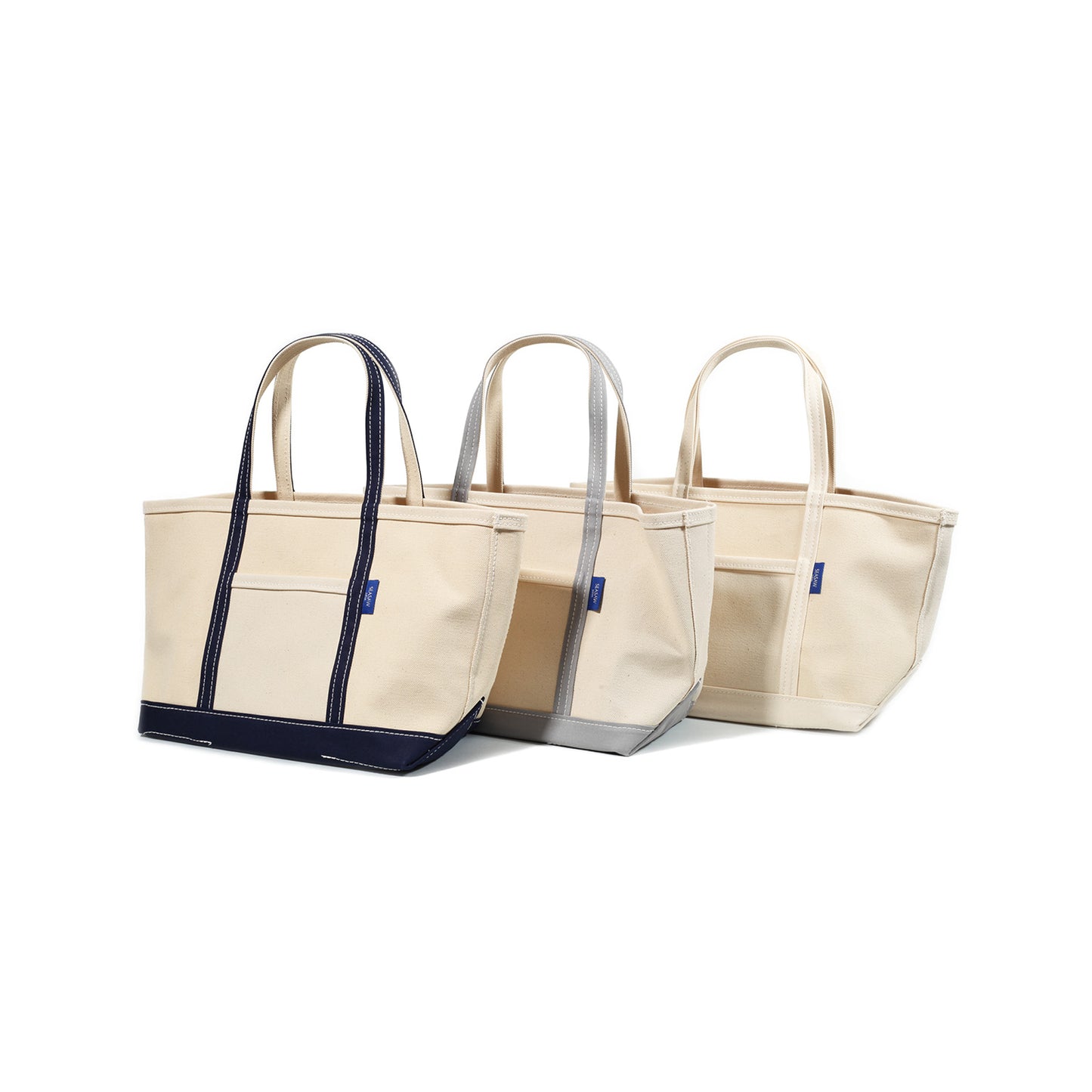 Classic Canvas Tote M-Size Kinari×Navy