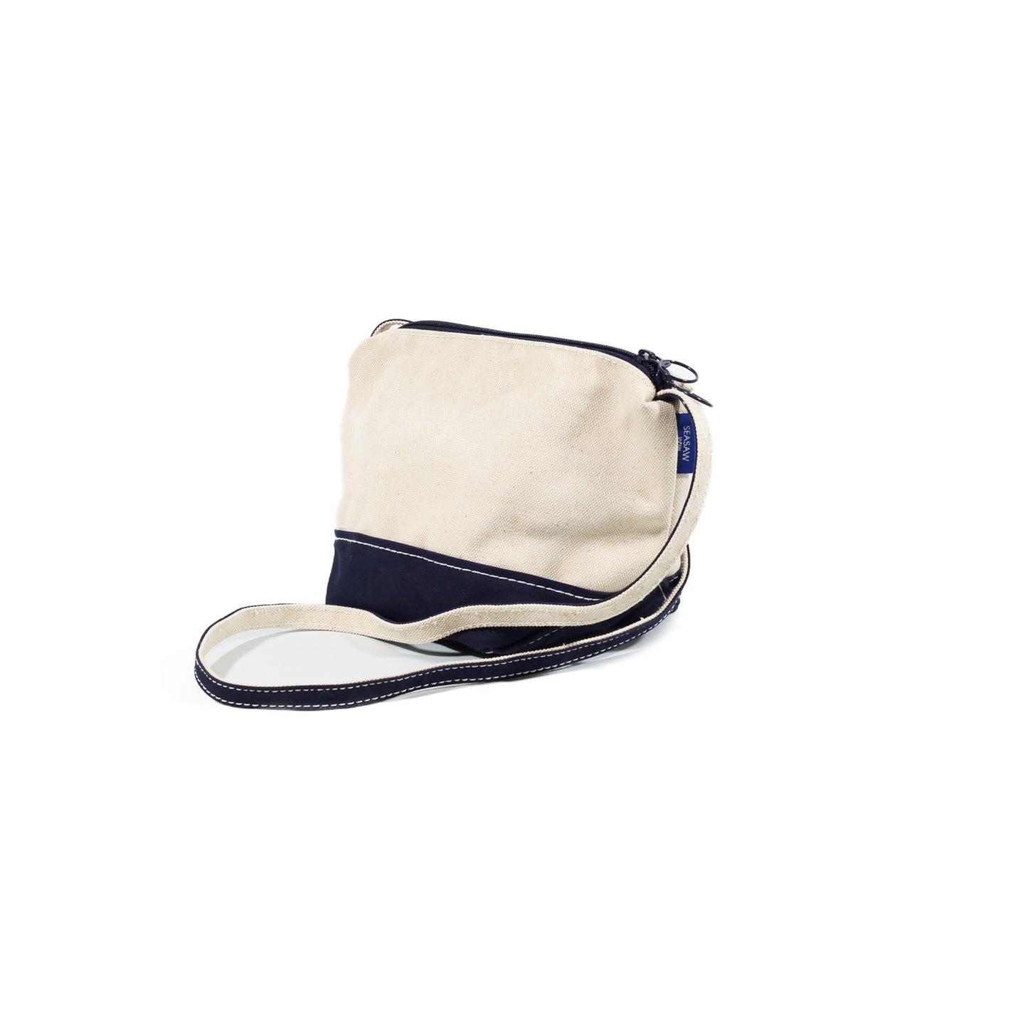 Classic Canvas Shoulder Pouch M-Size Kinari×Navy