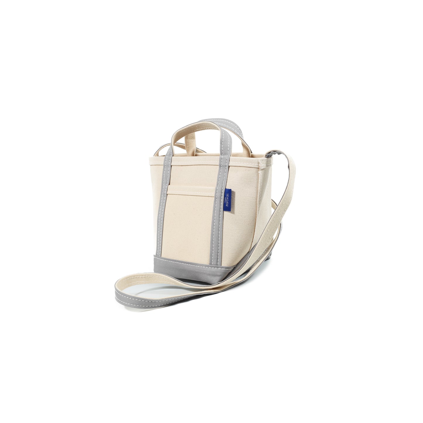 Classic Canvas Shoulder Tote S-size Kinari×Gray