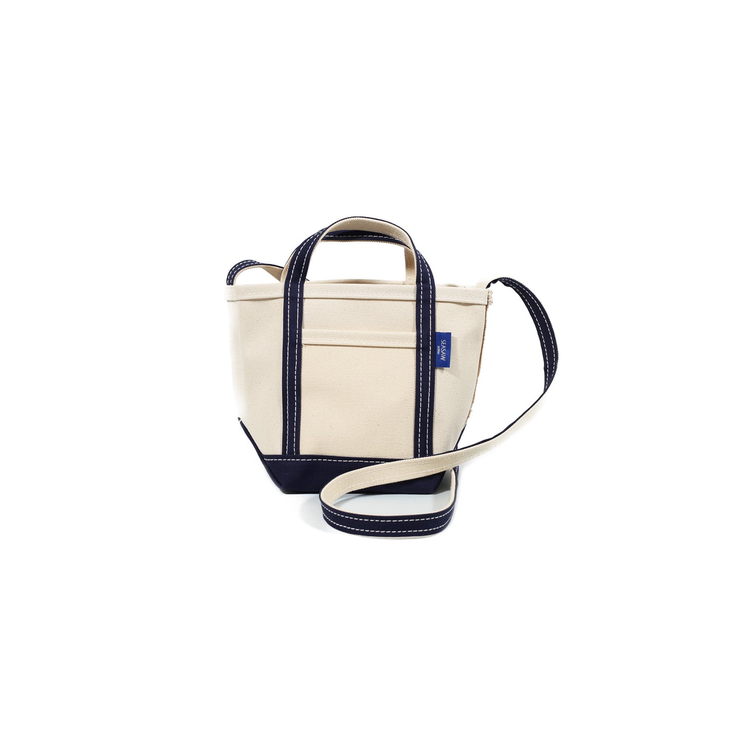 Classic Canvas Shoulder Tote S-size Kinari×Navy
