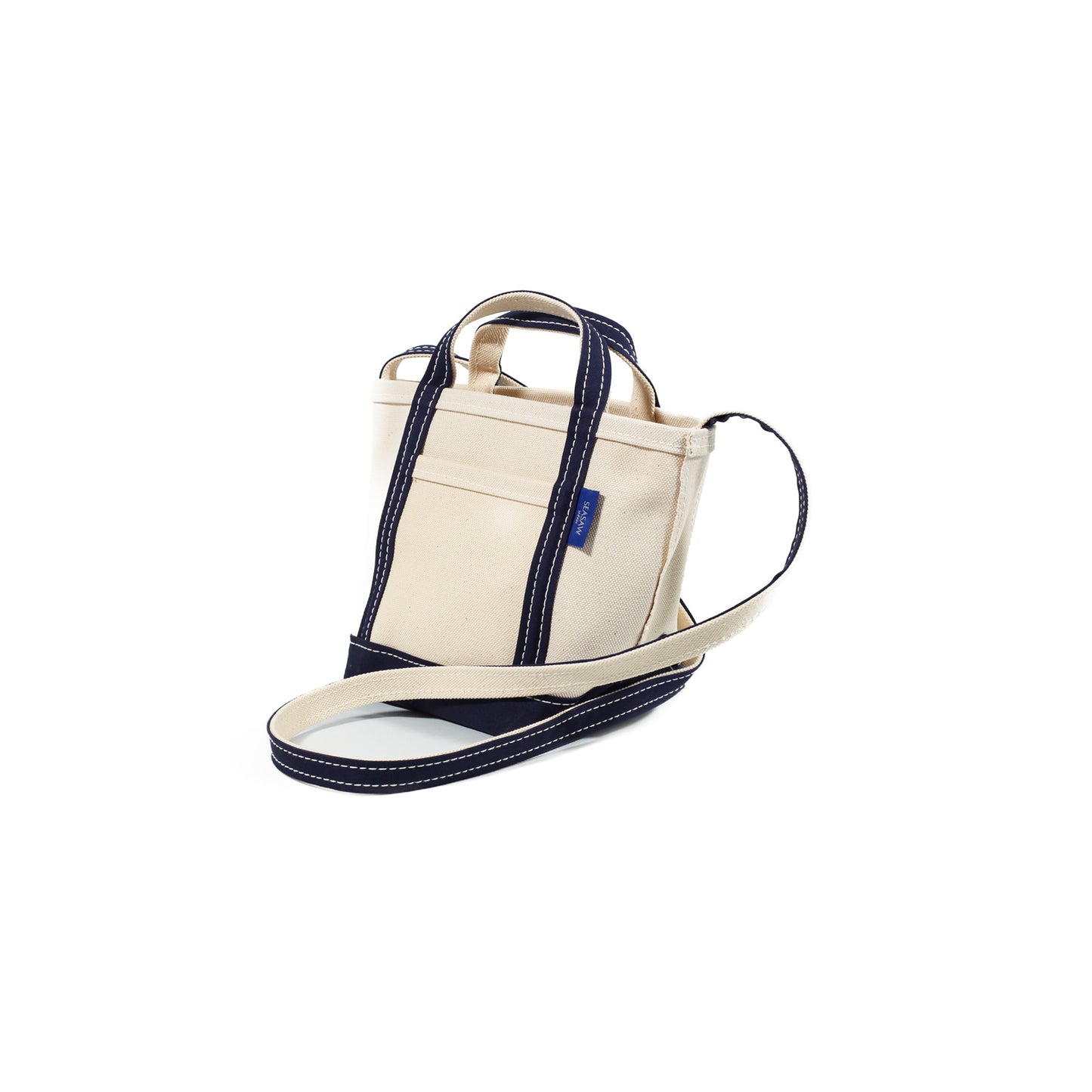 Classic Canvas Shoulder Tote S-size Kinari×Navy