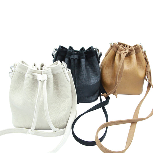 【New Arrival】Drawstring　Bag　Leather